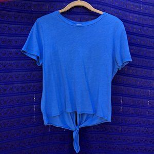 Aerie Blue T-Shirt w/ Back Tie Detail, Medium